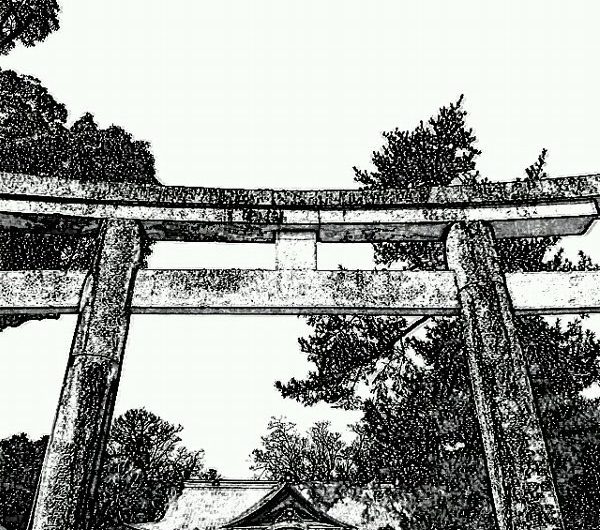20160228松江神社/鉛筆画